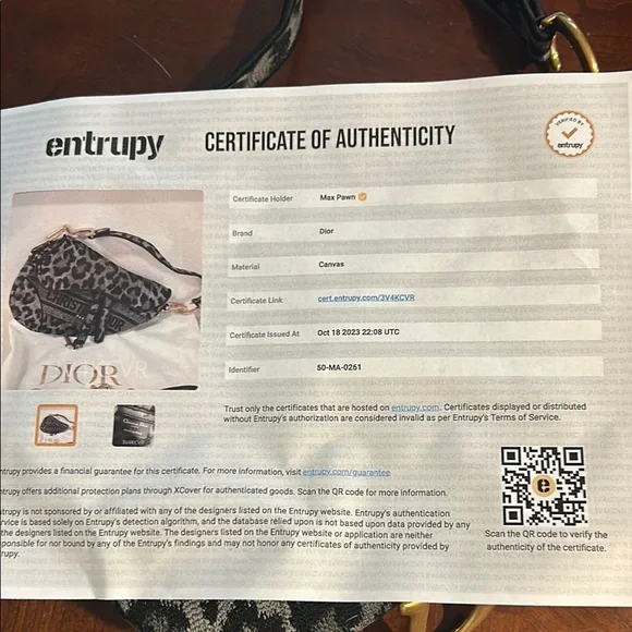 Rare Dior Gray Leopard Canvas Saddle Bag - Picture 9 of 15